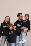 Black Halloween Família Costume Hooded Sweatshirt