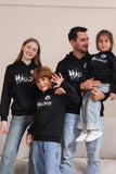 Black Halloween Família Costume Hooded Sweatshirt