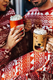 Padrão de Natal vermelho impresso família combinando conjuntos de pijama