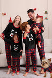 Preto Vermelho Família Combinando Pijamas Adulto Crianças Baby Tops e Calças Xadrez Conjunto de Pijamas de Natal