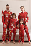 Combinando Onesie para Mulheres Homens Família Encapuzado Pijamas Vermelhos One Piece Christmas Pijamas set