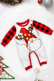 Preto Vermelho manga longa xadrez calças de Natal conjunto de pijamas
