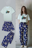 Pijamas da família de correspondência verde verde claro do animal