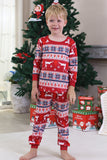 Pijamas de Natal Vermelho Winter Print Família