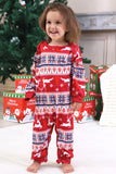 Pijamas de Natal Vermelho Winter Print Família