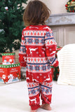 Pijamas de Natal Vermelho Winter Print Família