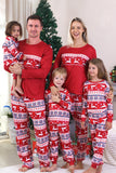 Pijamas de Natal Vermelho Winter Print Família