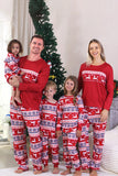 Pijamas de Natal Vermelho Winter Print Família