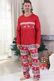 Pijamas de Natal Vermelho Winter Print Família