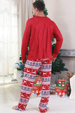 Pijamas de Natal Vermelho Winter Print Família