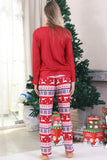 Pijamas de Natal Vermelho Winter Print Família