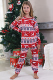 Pijamas de Natal Vermelho Winter Print Família