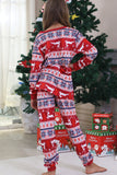 Pijamas de Natal Vermelho Winter Print Família
