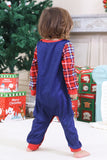Royal Blue Print Plaid Natal Combinando Pijama Família