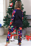 Navy Lights Tree Print Família Combinando Conjuntos de Pijamas de Natal