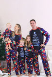Navy Lights Tree Print Família Combinando Conjuntos de Pijamas de Natal