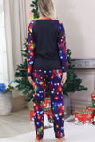 Navy Lights Tree Print Família Combinando Conjuntos de Pijamas de Natal