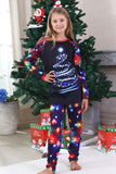 Navy Lights Tree Print Família Combinando Conjuntos de Pijamas de Natal