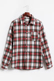 Red Plaid Long Sleeve Família Combinando Camisas de Natal