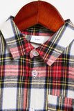 Red Plaid Long Sleeve Família Combinando Camisas de Natal