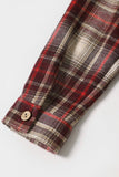Red Plaid Manga Longa Férias Família Combinando Roupas