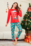 Vermelho Feliz Natal Papai Noel Print Família Combinando Pijamas
