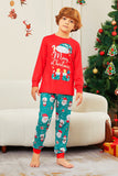 Vermelho Feliz Natal Papai Noel Print Família Combinando Pijamas