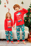 Vermelho Feliz Natal Papai Noel Print Família Combinando Pijamas