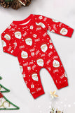 Papai Noel vermelho Print Natal Família Combinando Pijamas