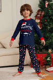 Marinha Feliz Natal Impressão Família Combinando Pijamas set