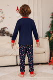 Marinha Feliz Natal Impressão Família Combinando Pijamas set