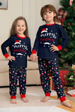 Marinha Feliz Natal Impressão Família Combinando Pijamas set