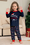 Marinha Feliz Natal Impressão Família Combinando Pijamas set
