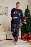 Marinha Feliz Natal Impressão Família Combinando Pijamas set