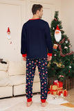 Marinha Feliz Natal Impressão Família Combinando Pijamas set
