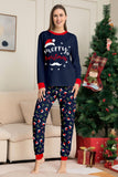 Marinha Feliz Natal Impressão Família Combinando Pijamas set
