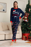 Marinha Feliz Natal Impressão Família Combinando Pijamas set