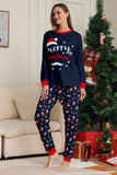Marinha Feliz Natal Impressão Família Combinando Pijamas set