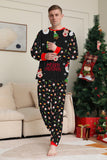 Natal aconchegante vermelho print família combinando conjunto de pijamas