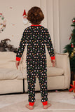 Natal aconchegante vermelho print família combinando conjunto de pijamas
