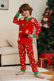 Natal aconchegante vermelho print família combinando conjunto de pijamas