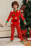 Natal aconchegante vermelho print família combinando conjunto de pijamas