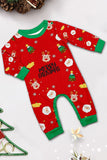 Natal aconchegante vermelho print família combinando conjunto de pijamas