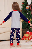 Cinzento Azul Boneco de Neve Impressão Natal Família Combinando Pijamas