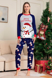 Cinzento Azul Boneco de Neve Impressão Natal Família Combinando Pijamas