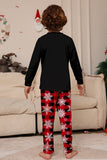 Preto Rena Vermelha Floco de Neve Impressão Natal Família Combinando Pijamas set