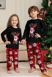Preto Rena Vermelha Floco de Neve Impressão Natal Família Combinando Pijamas set