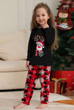 Preto Rena Vermelha Floco de Neve Impressão Natal Família Combinando Pijamas set