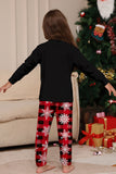 Preto Rena Vermelha Floco de Neve Impressão Natal Família Combinando Pijamas set