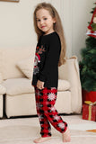 Preto Rena Vermelha Floco de Neve Impressão Natal Família Combinando Pijamas set